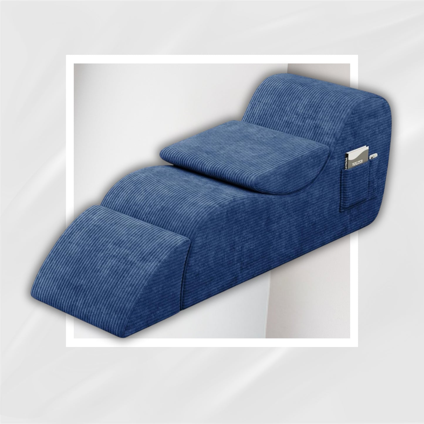 AzureAfterglow Sex Chaise Lounge with Lumbar Cushion