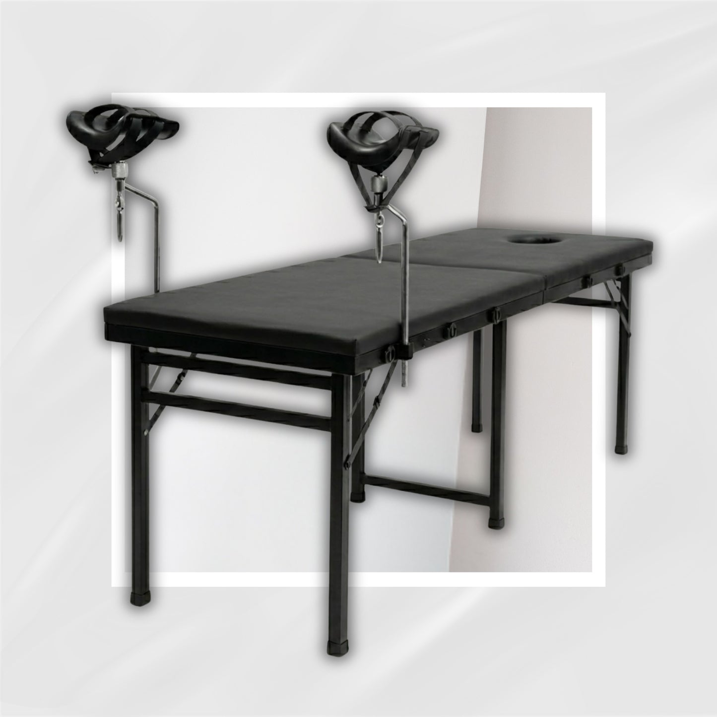 DuskAnchor Sex Positioning Table with Stirrups & Anchors