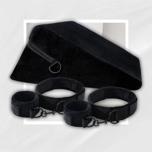 MidnightRitual Sex Position Pillow with Cuffs | Bondage Restraint Kit