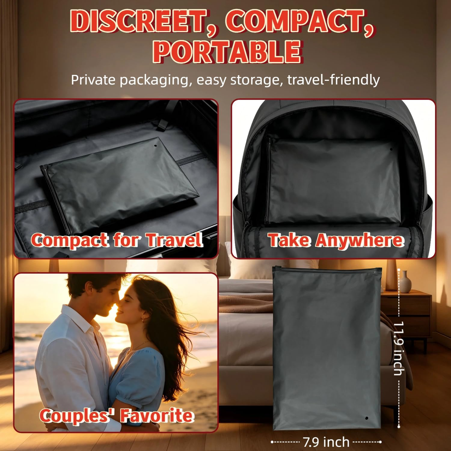 DuskFall Inflatable Sex Cushion with Toy Mount | Hands-Free, Couples