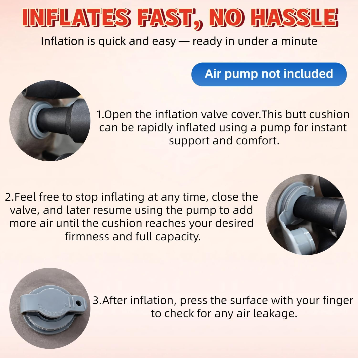 DuskFall Inflatable Sex Cushion with Toy Mount | Hands-Free, Couples