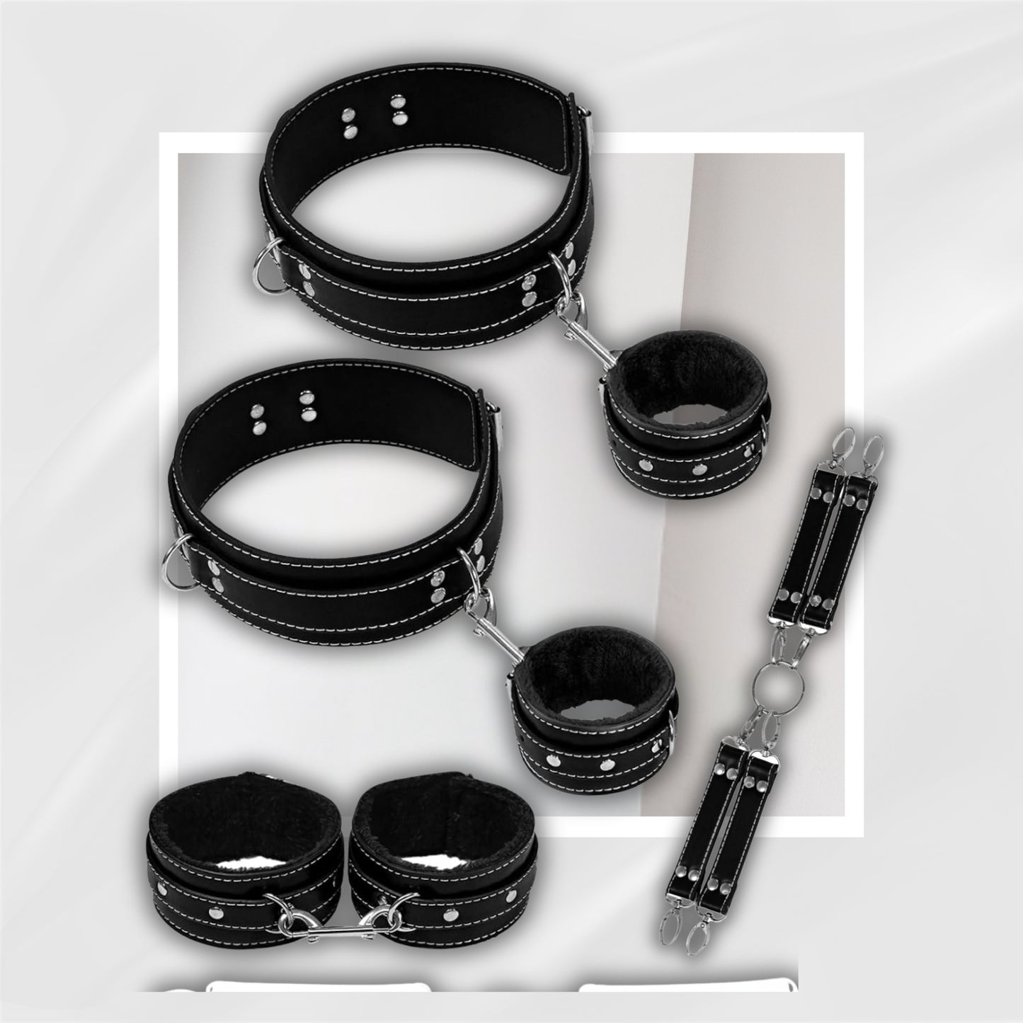 SubmissionSuite 4-Piece BDSM Bondage Restraint Kit for Couples