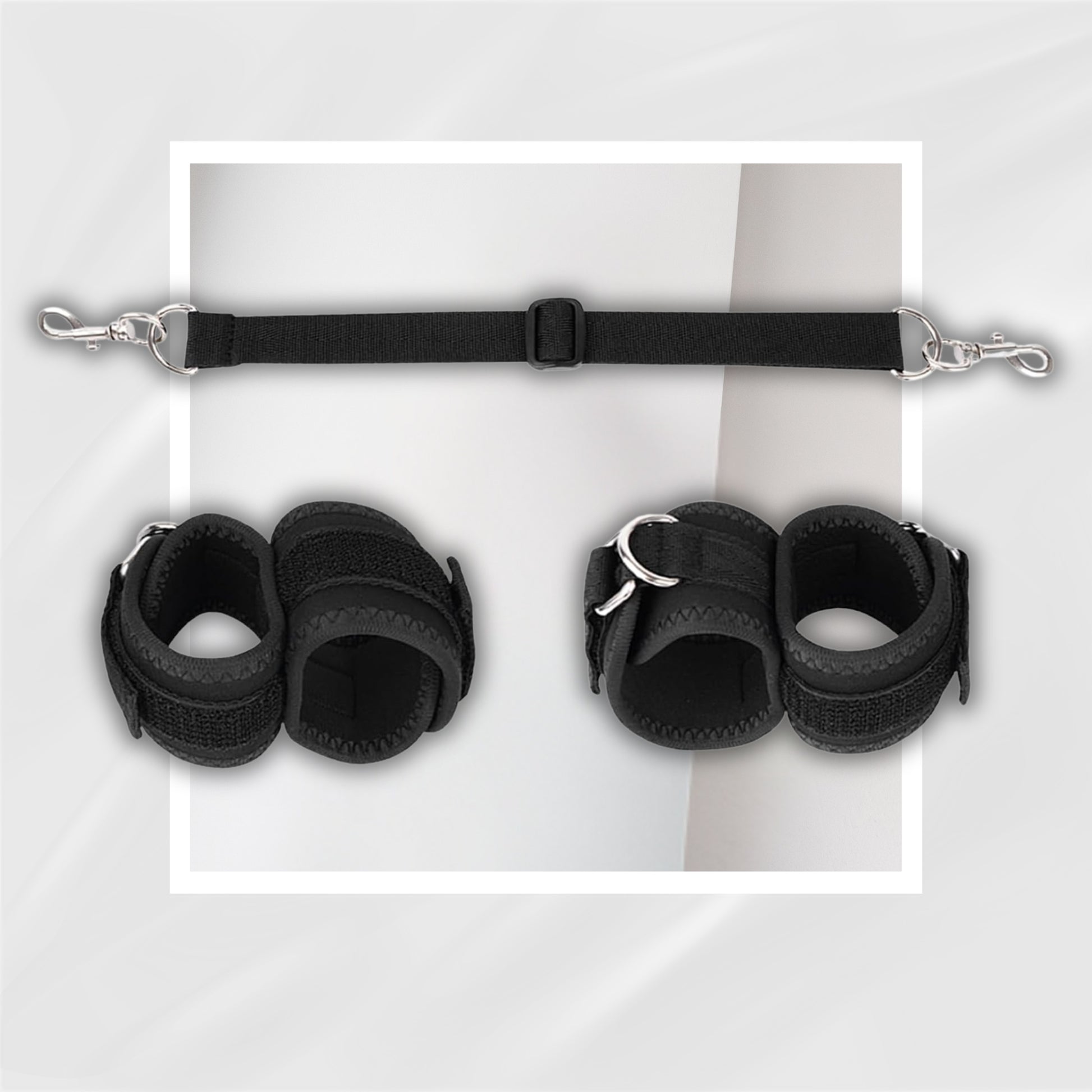 Spread & Bound Wrist & Ankle Cuff Set with Adjustable Strap