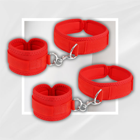 NightCrave All Red Wrist & Thigh Cuff Set