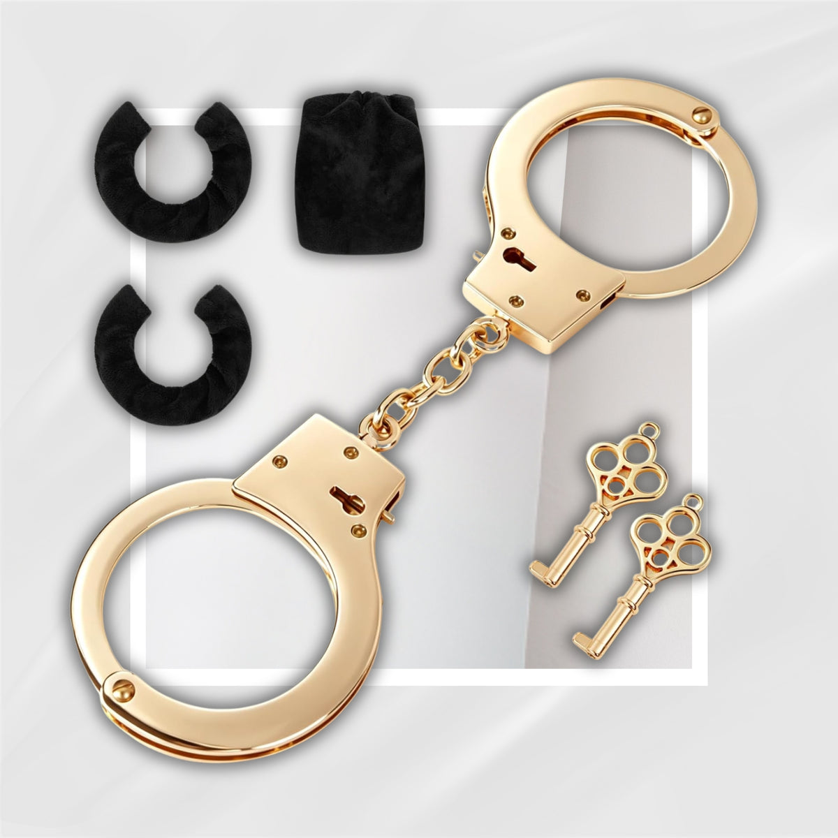 VaultedDesire BDSM Handcuffs | Adjustable Metal Restraints