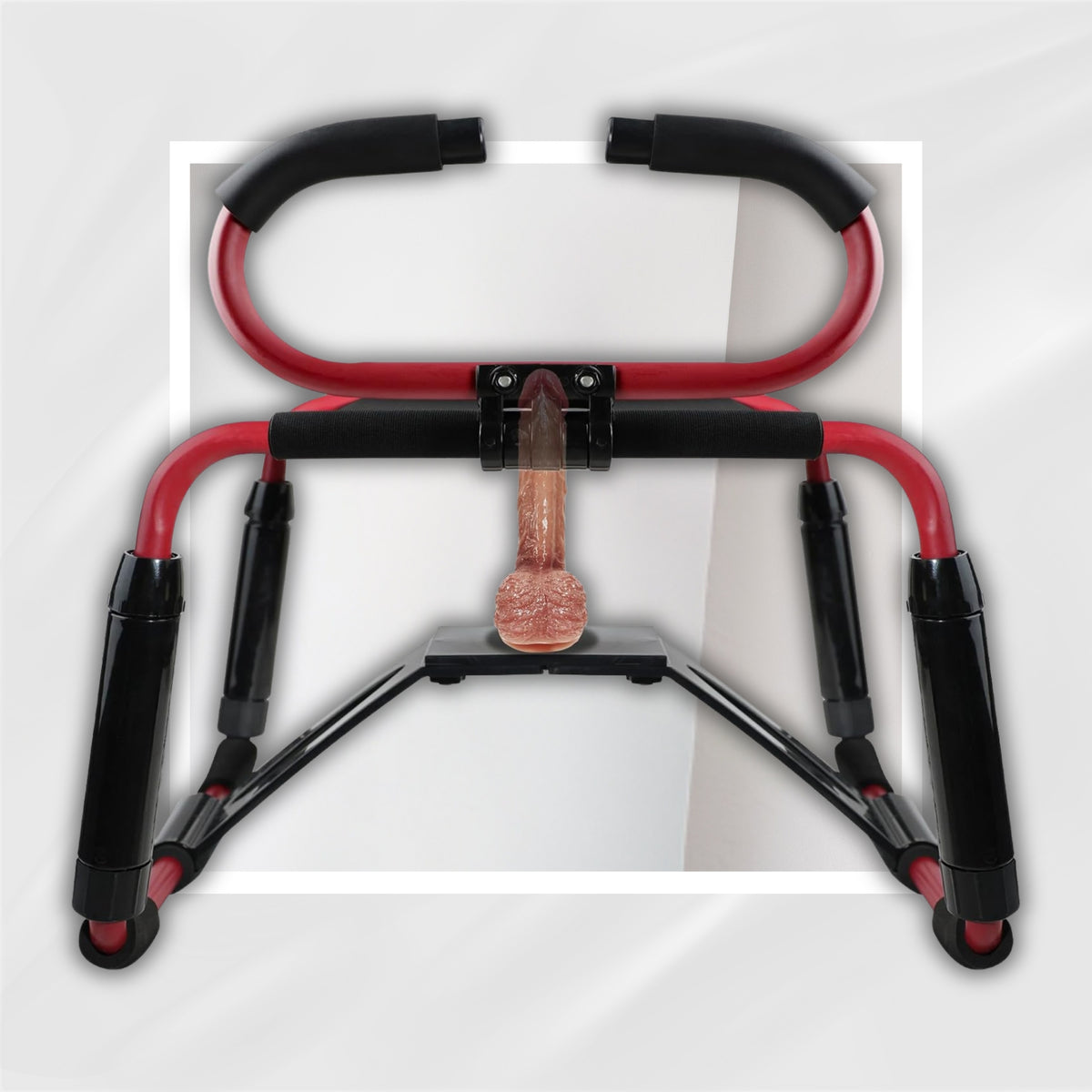MainStage Adjustable Red Sex Chair with Dildo Mount