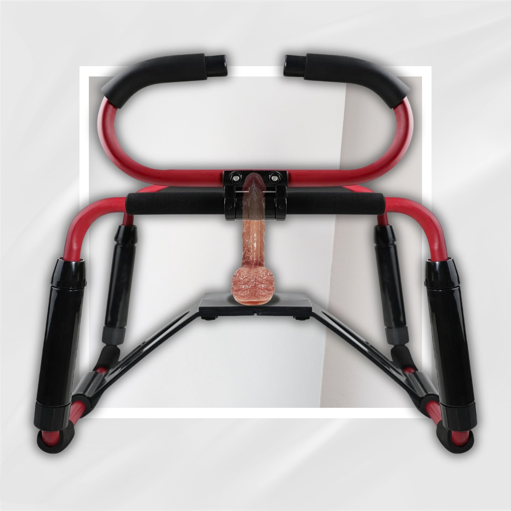 MainStage Adjustable Red Sex Chair with Dildo Mount