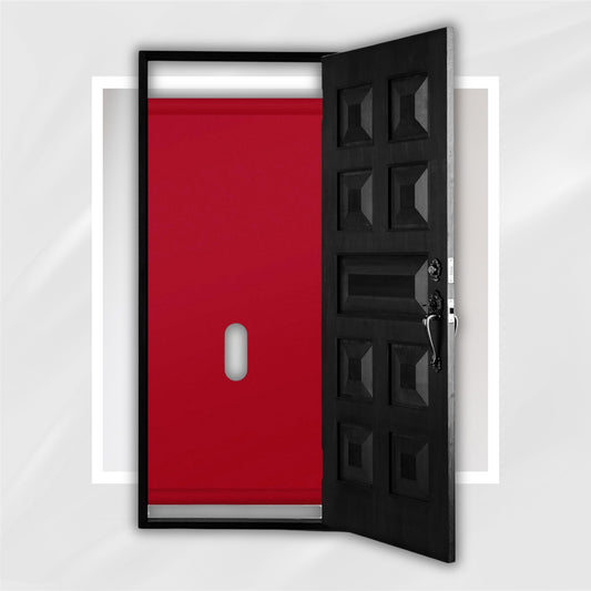 CrimsonPartition Adjustable Glory Hole Doorway Kit in Satin, Red