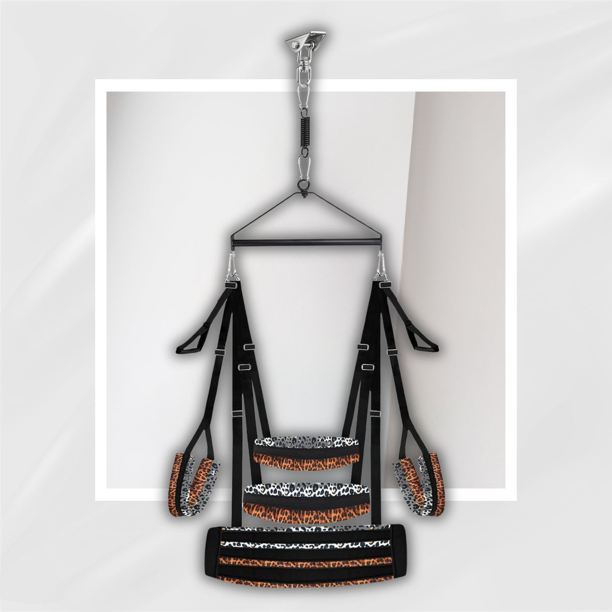 GildedRevolve 360° Spinning Ceiling Sex Swing with Restraint Cuffs