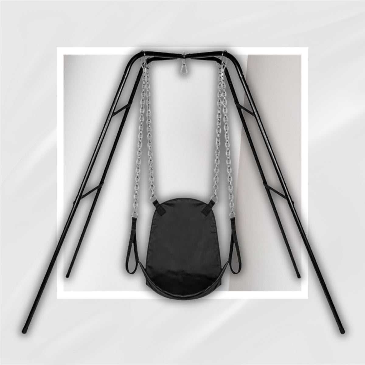 ShadowSpan Freestanding Canvas Sex Swing with Heavy-Duty Steel Stand