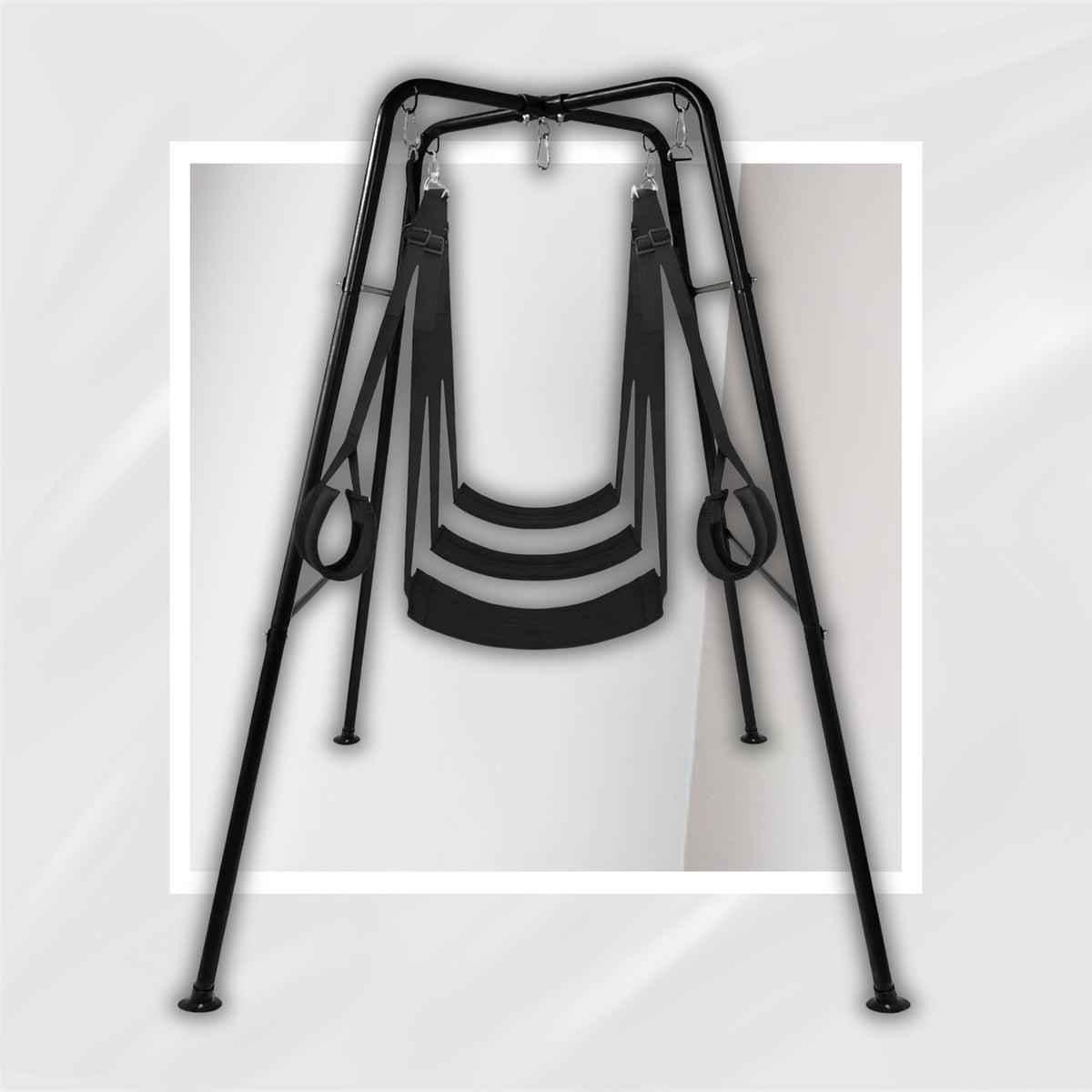 NightCradle Freestanding Sex Swing Stand with Adjustable Padded Sling