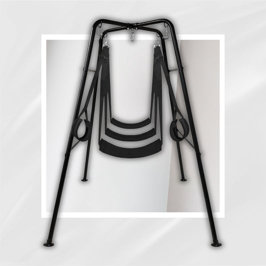 NightCradle Freestanding Sex Swing Stand with Adjustable Padded Sling