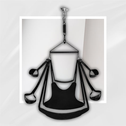 NightOrbit 360° Swivel Ceiling-Mounted Sex Swing with Neck Support