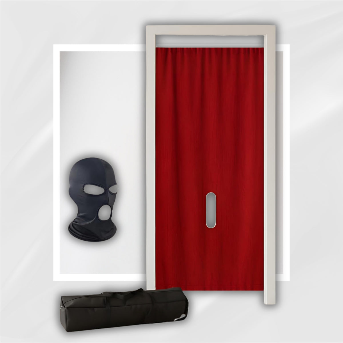 ScarletVeil Portable Glory Hole Kit for Doorways with Mask and Case