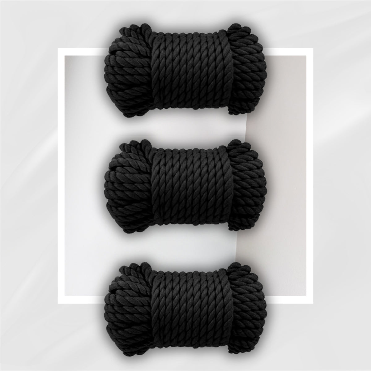 SilkKnot Premium Soft Cotton Shibari Bondage Rope, 32 Feet, 3 Pack