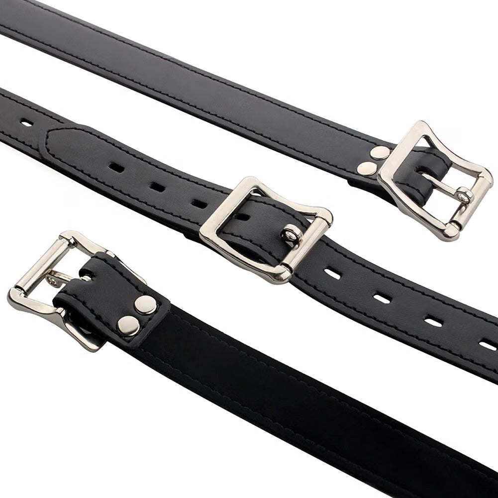 SeveredBonds 7-Piece Faux Leather Full Body Bondage Strap Set