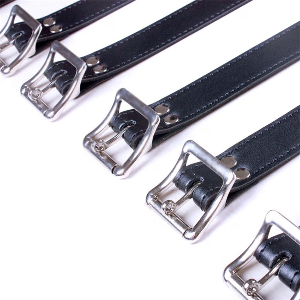 SeveredBonds 7-Piece Faux Leather Full Body Bondage Strap Set