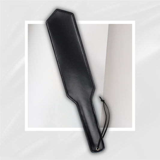 DarkReport Premium 16" Faux Leather Spanking Paddle with Wrist Loop