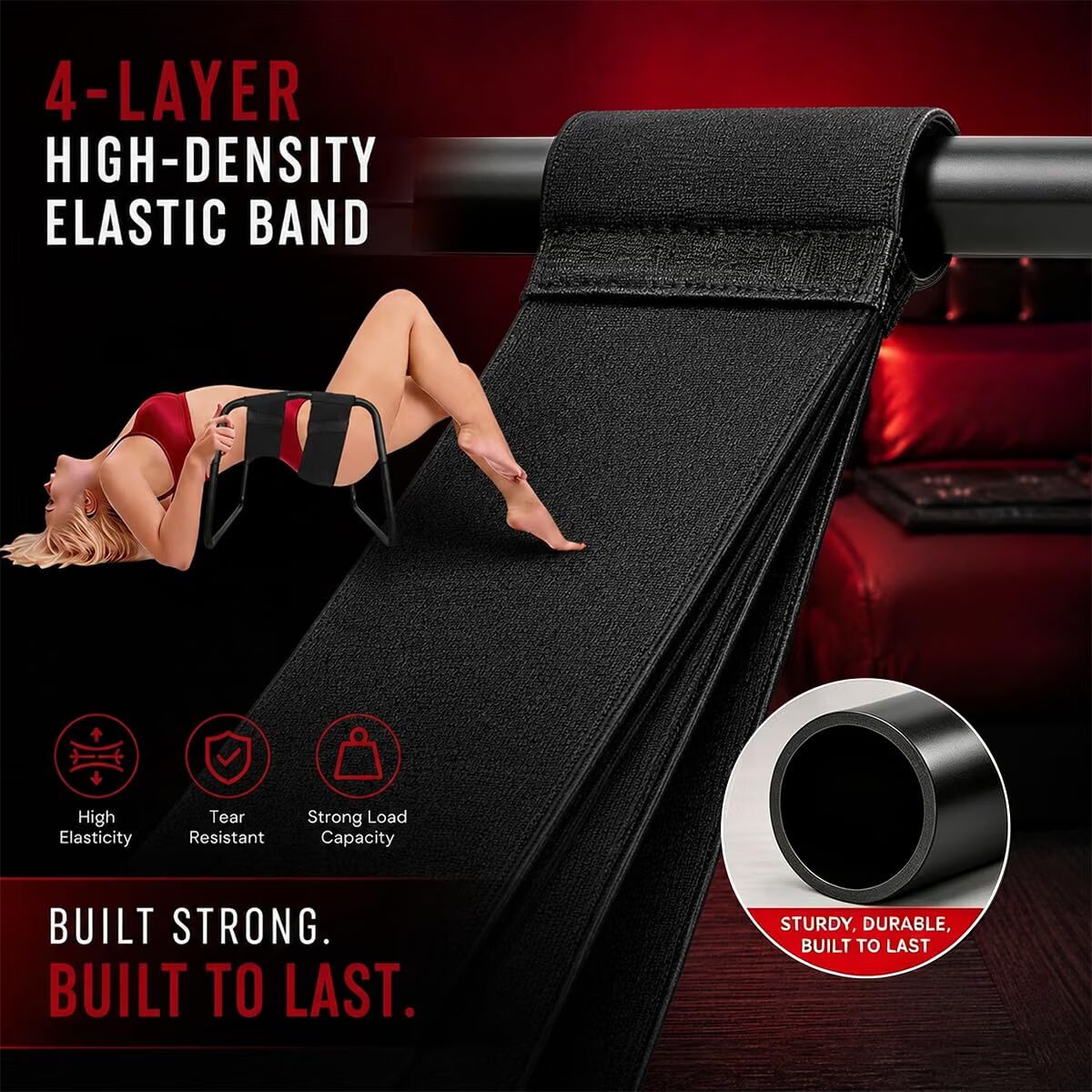 DarkAscendant Sex Chair with Dildo Mount, Handrails and Tilt Adjustment