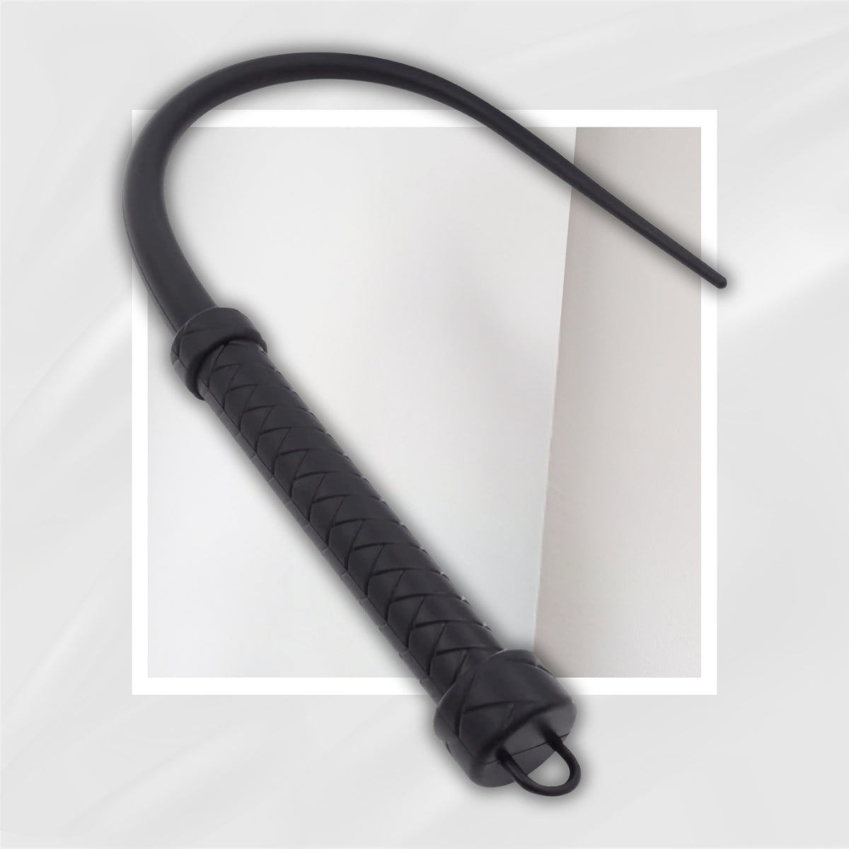 DarkCrop 25 Inch Silicone Flogger Whip for Impact BDSM Play
