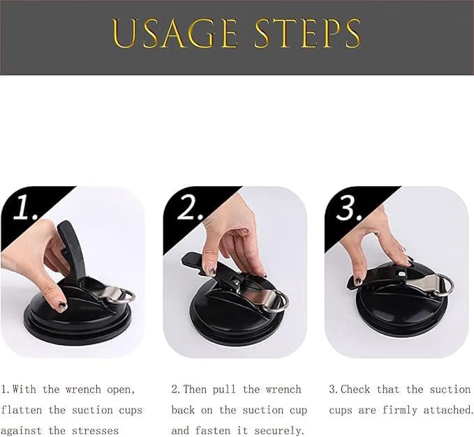 WetRoom BDSM Suction Cup Wall Restraint Cuff with Metal Chain