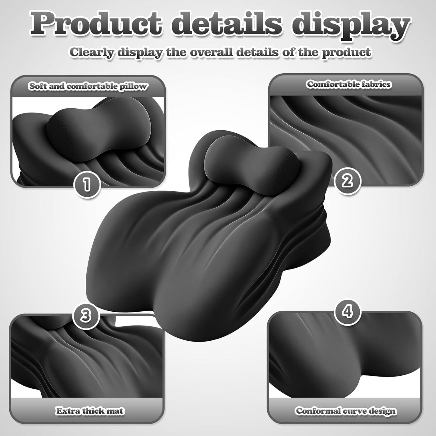 BlackRoom Ergonomic Memory Foam Sex Wedge Pillow