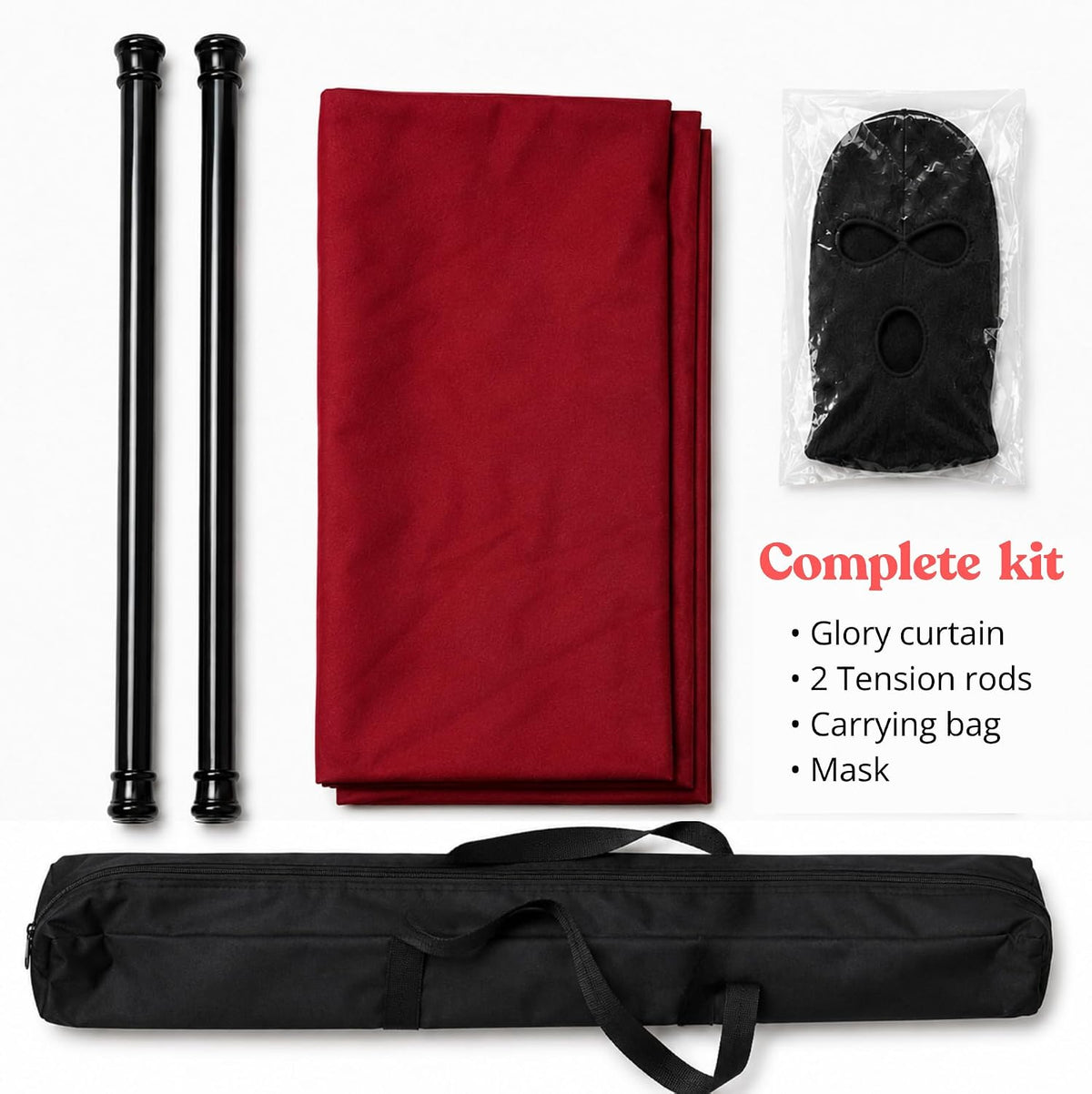ScarletVeil Portable Glory Hole Kit for Doorways with Mask and Case
