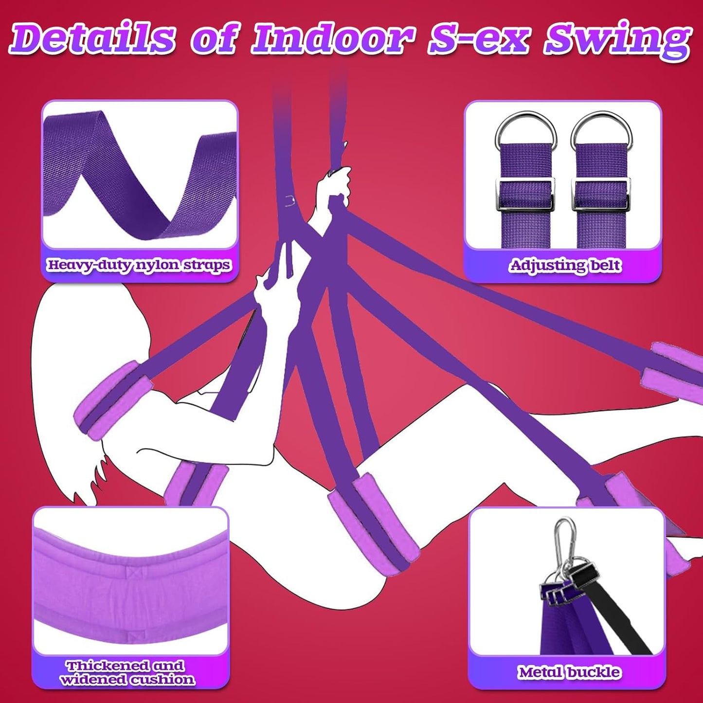 PurpleReign Door Sex Swing with Padding