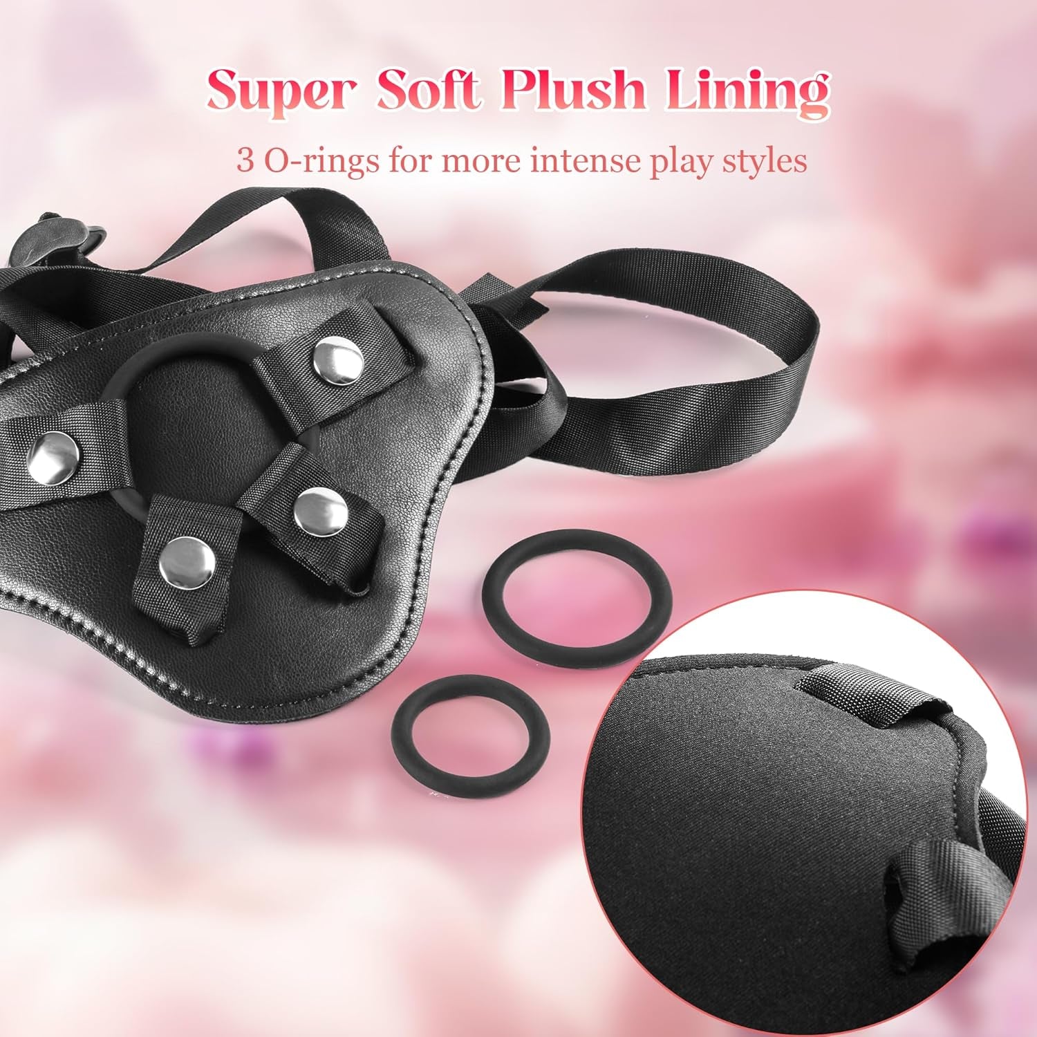 PlushCurve Curved Strap-On Dildo | 7" Liquid Silicone, 3 Rings