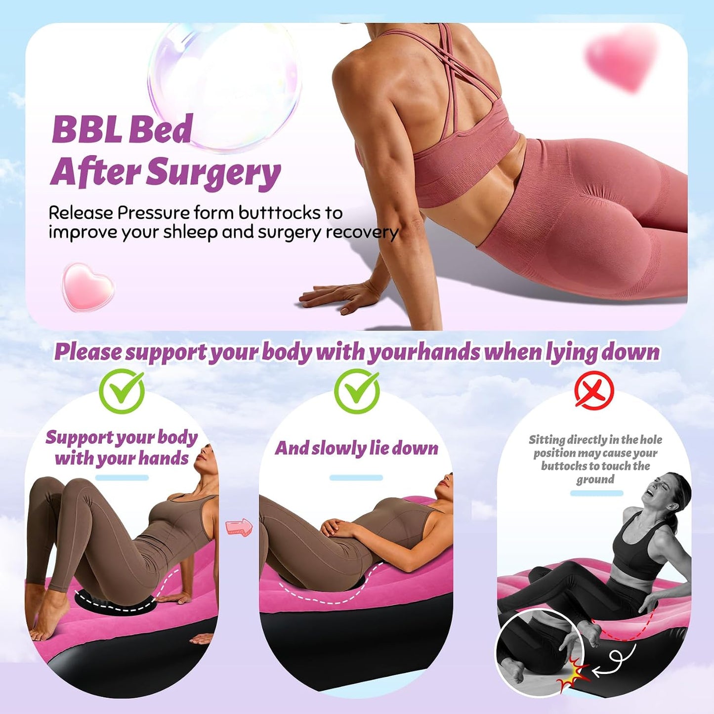 VelvetContour Inflatable Sex Sofa & BBL Recovery Bed