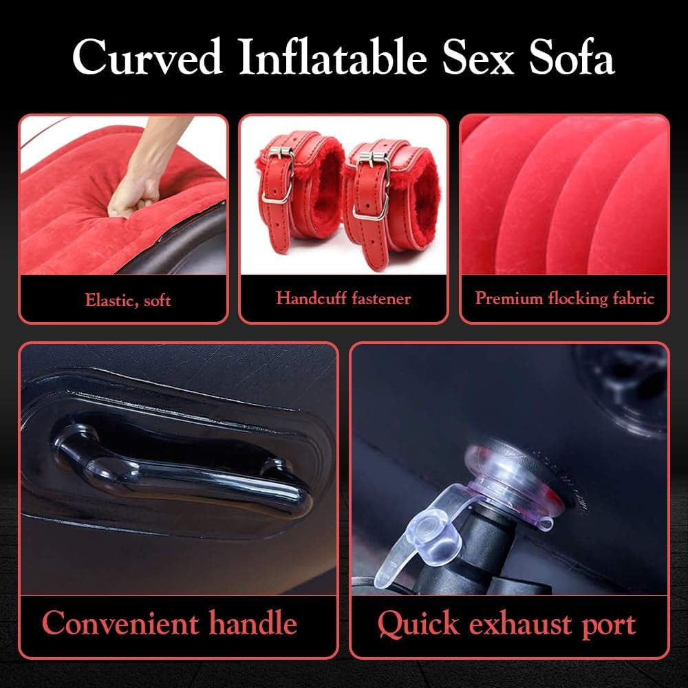 NoirRise Inflatable Sex Sofa with Cuffs