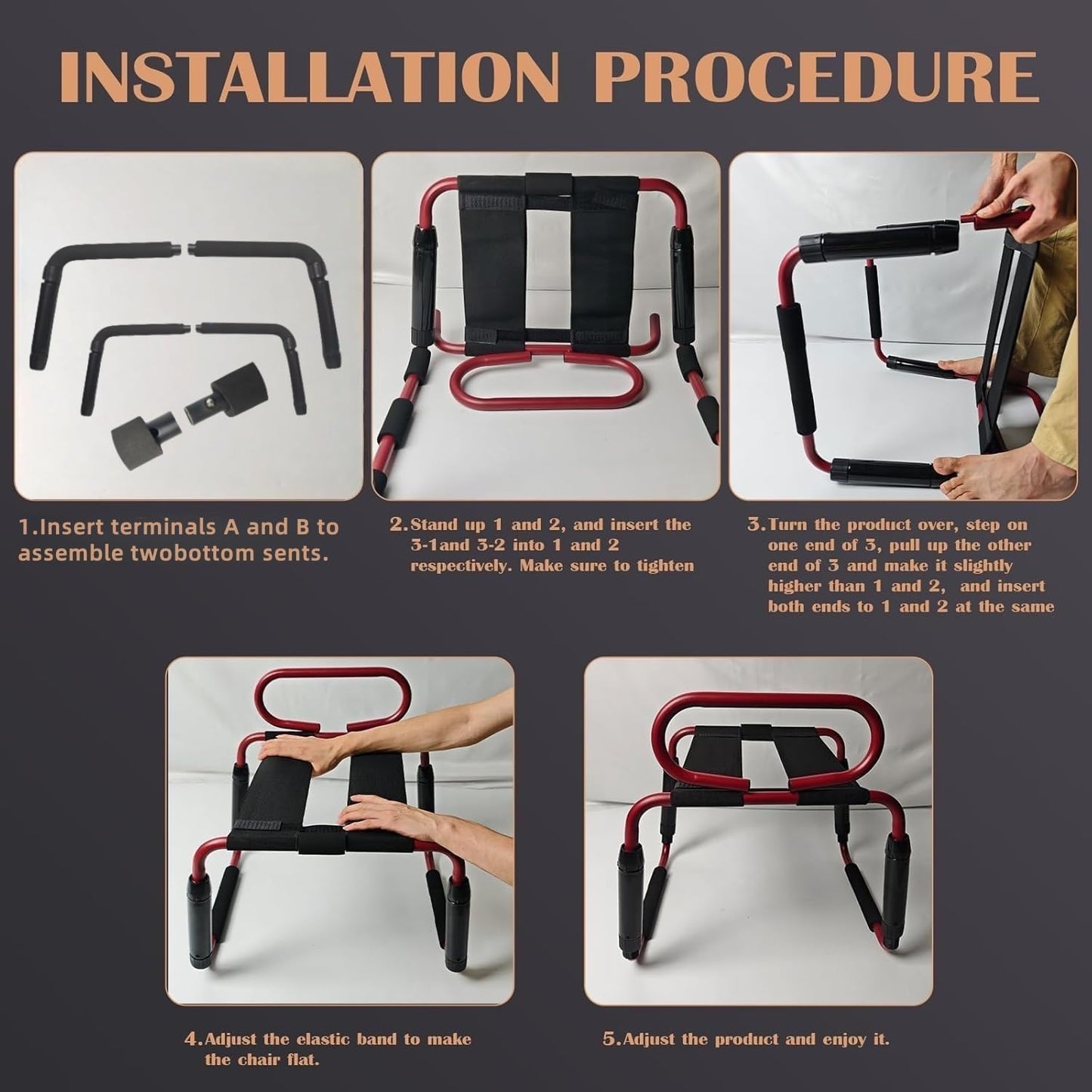 Sex Chair Height Adjustable Sex Position Enhancer Chair for Love Partner Couples,Sexual Enhancer Couples Position Aids Chair, Weightless Bouncing Sex Stools, Sex Novelty Toys for Adult SM Games