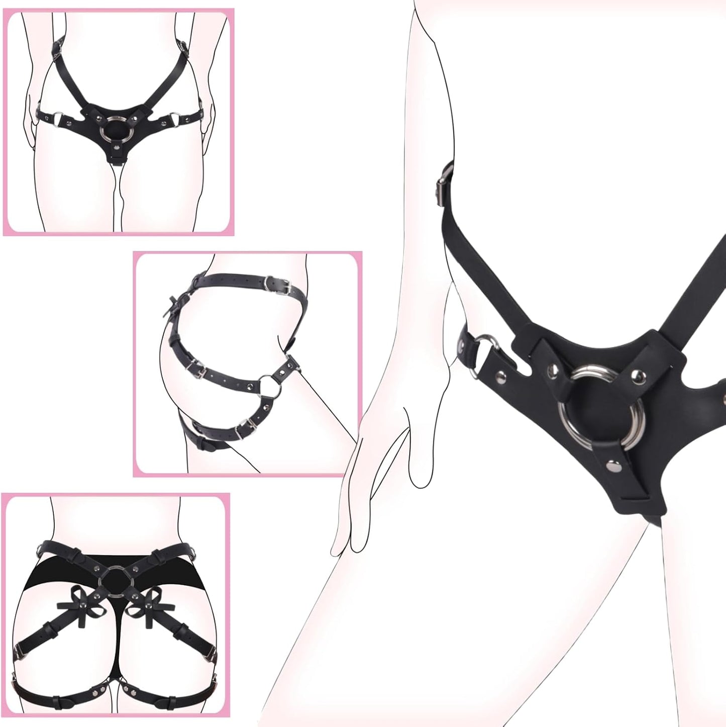 Bow & Beyond Strap-On Harness – 2 O-Rings, Adjustable