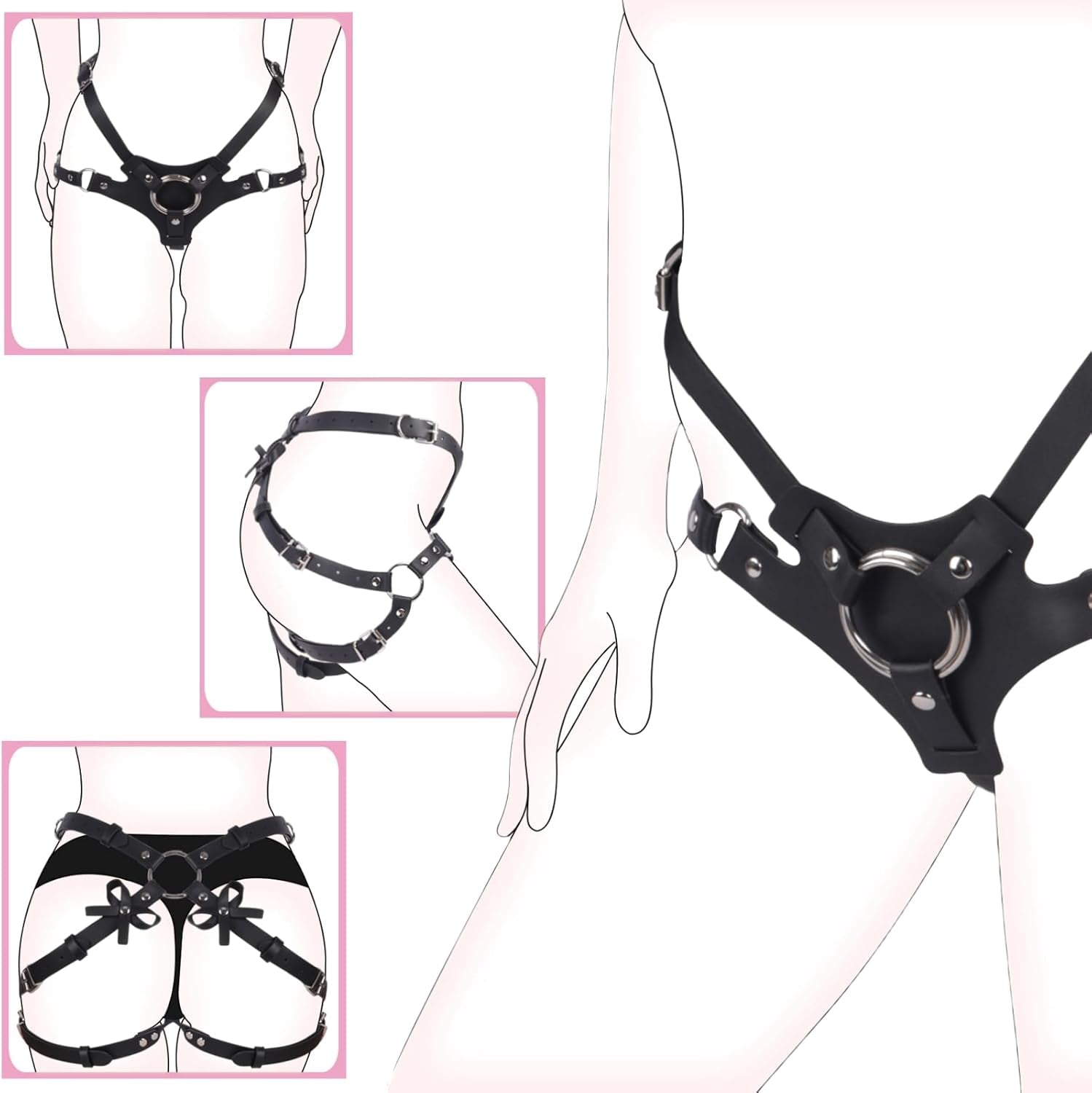 Bow & Beyond Strap-On Harness – 2 O-Rings, Adjustable