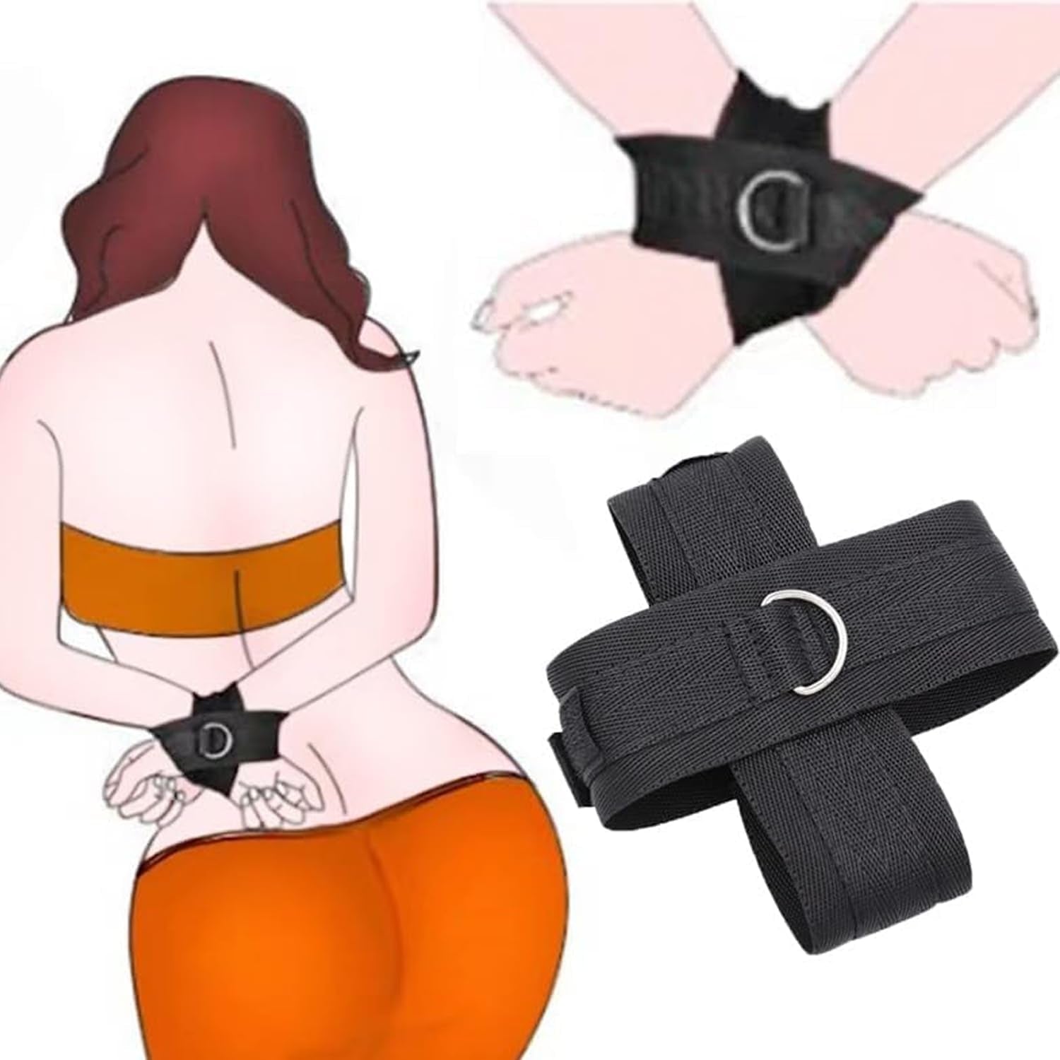 CrossFire  Cross Bondage Cuffs – Adjustable Restraint Set