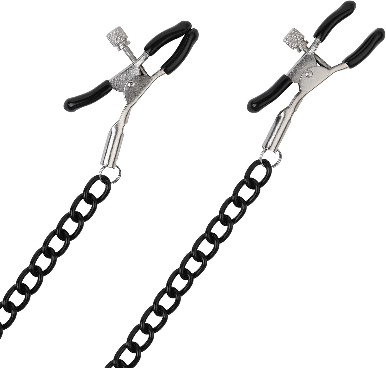 VelvetLead Faux Fur BDSM Collar Nipple Clamp Set