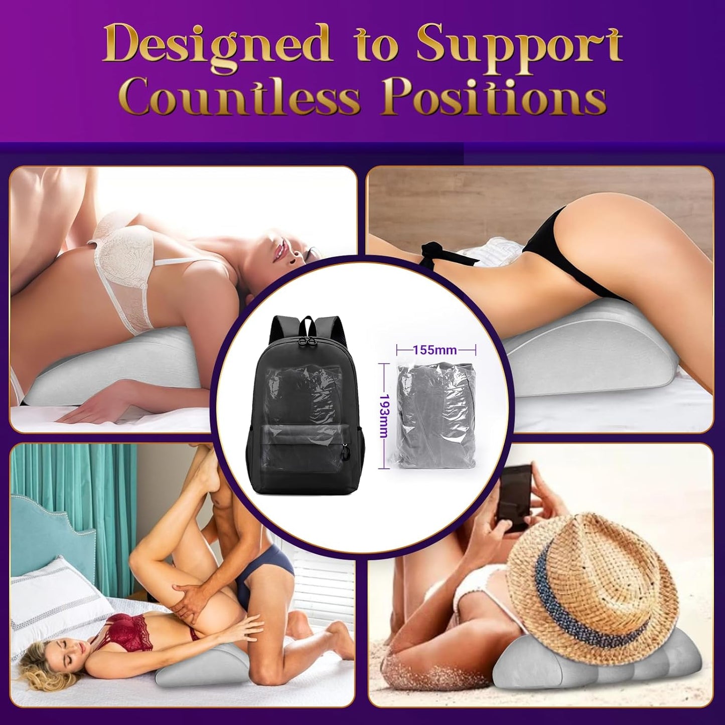 VelvetPeak Inflatable Triangle Sex Position Pillow