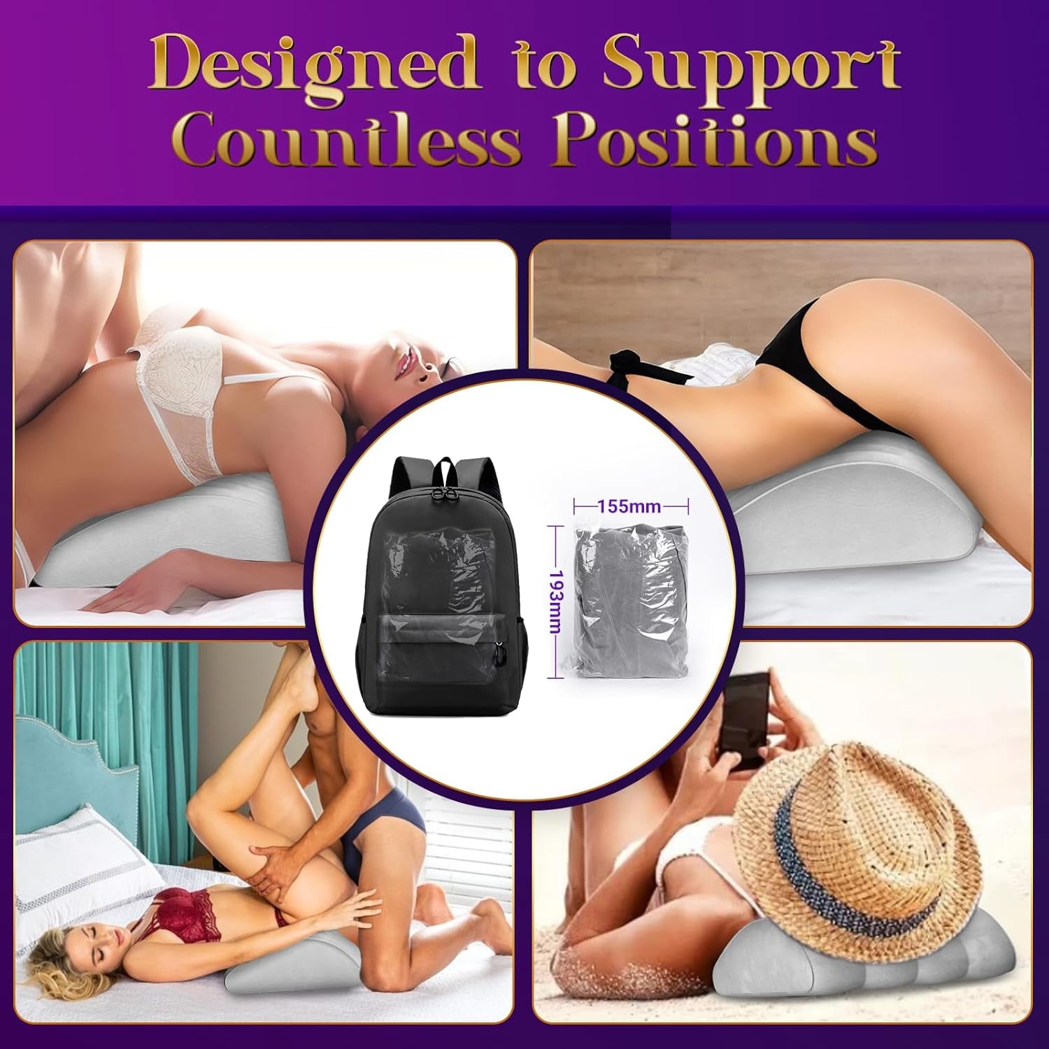 VelvetPeak Inflatable Triangle Sex Position Pillow