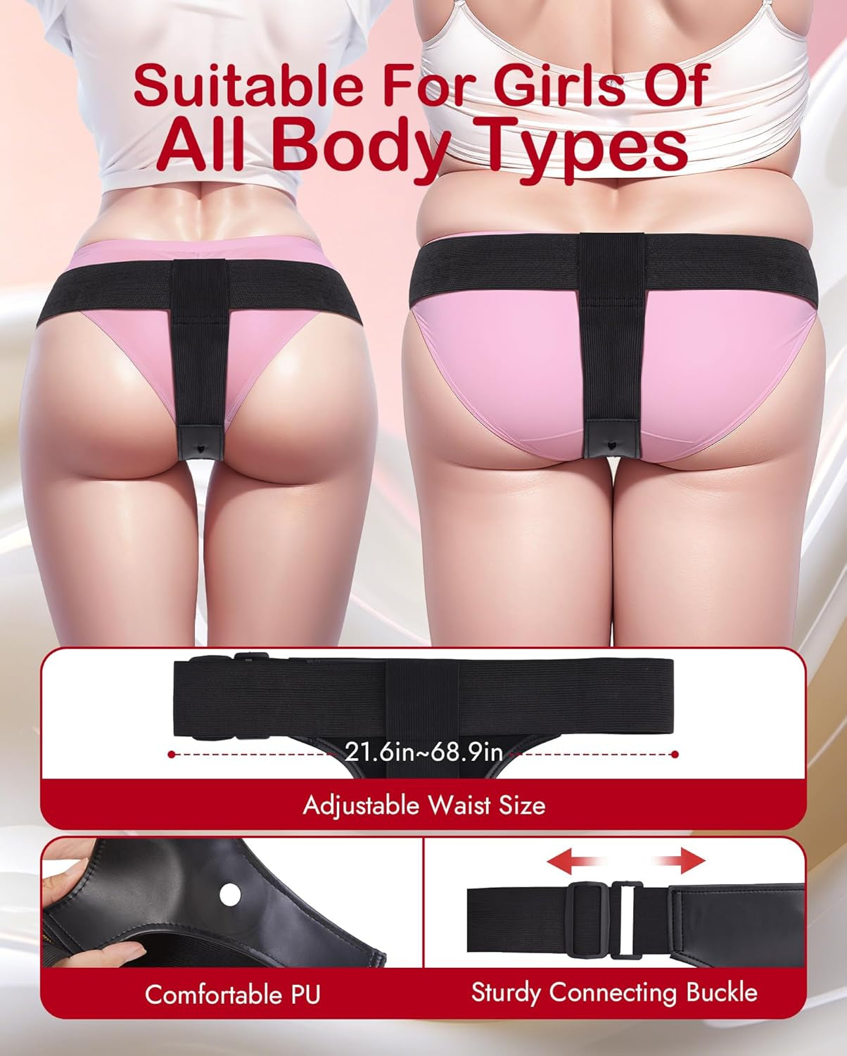 TrioPulse Vibrating Strap-On Set | 3 Dildos, Remote 10 Modes