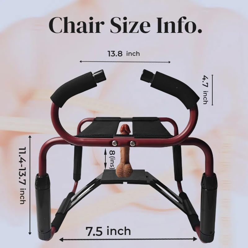 Adjustable Sex Chair for Couples – Sturdy Love Position Aids Furniture for Bedroom, Intimate Games & SM Play Bench, Heavy-Duty Sex Position Enhancer with Soft Seat, Handrail Support & Easy Assembly