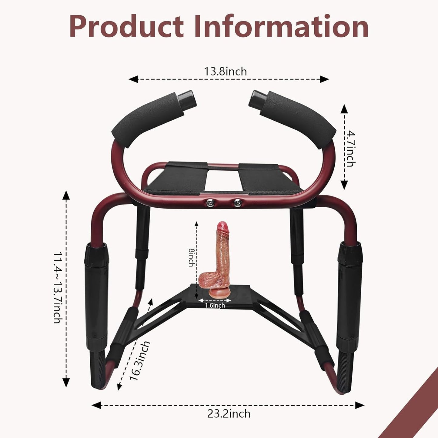 Sex Chair Adjustable Height Sex Furniture Positions Aid Sex Stools for Adults and Lovers Fantastic Sex Toy BDSM Novelty Dildo Mount for Women Couples Festival Gifts