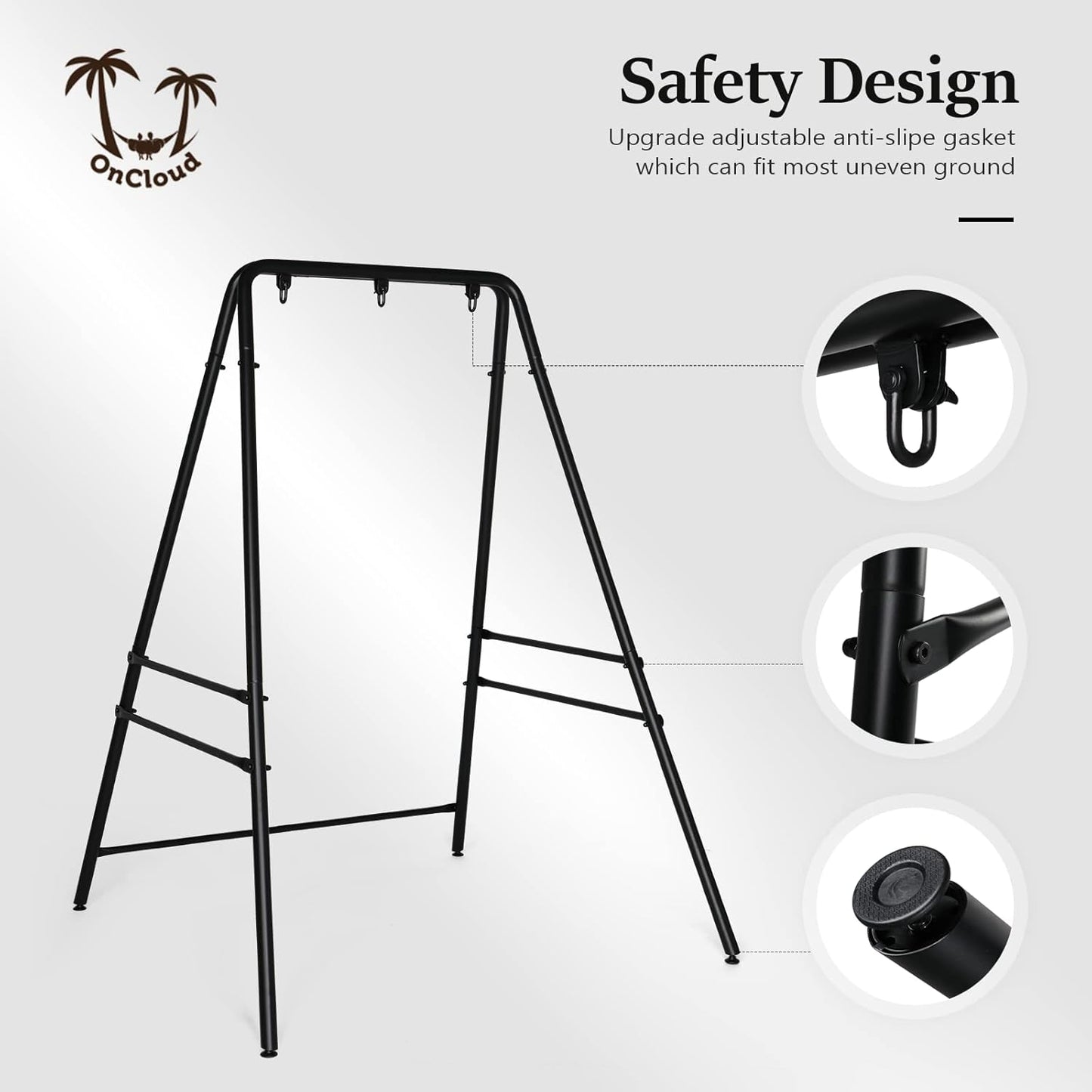 BronzeHalo Low Sex Swing Stand | 450 lb Steel Frame