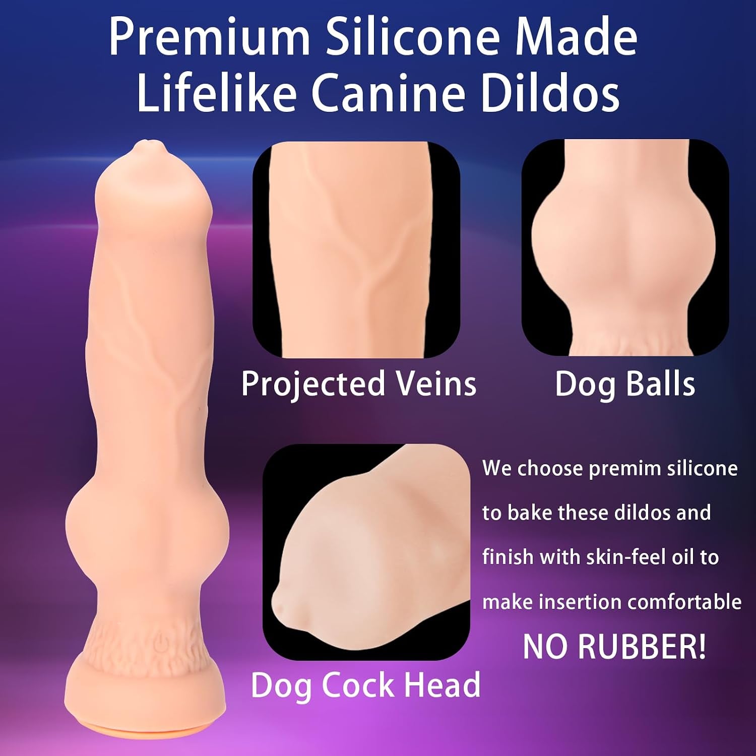FeralTrio Vibrating Knot Strap-On Set | 3 Dildos, Remote