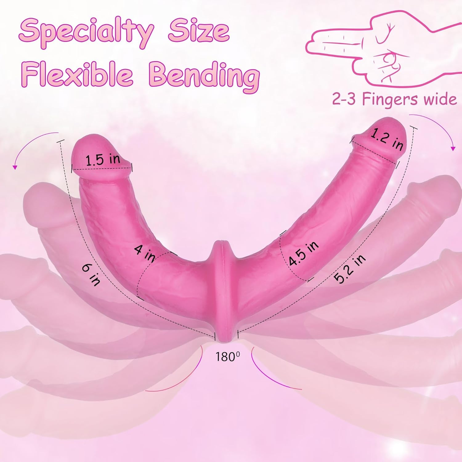 BlushBond Double-Sided Strap-On Dildo | Lace Harness, 3 Rings