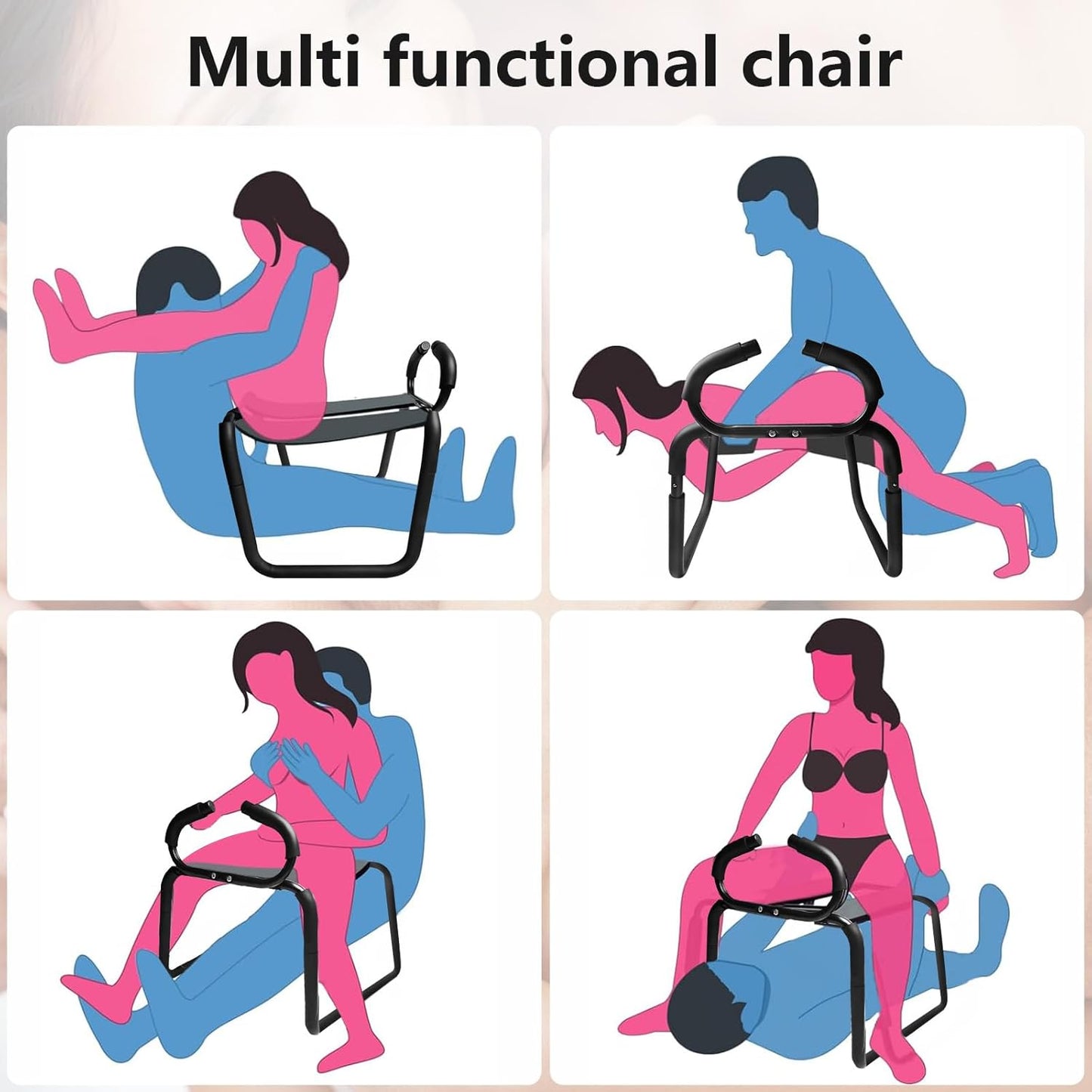 Sex Chair Position Enhancer Chair for Bedroom Bounce Stool,Sex Furniture Stools for Love Life,Sex Swivel Chair Sex Toys with Handles for Men Women Couple