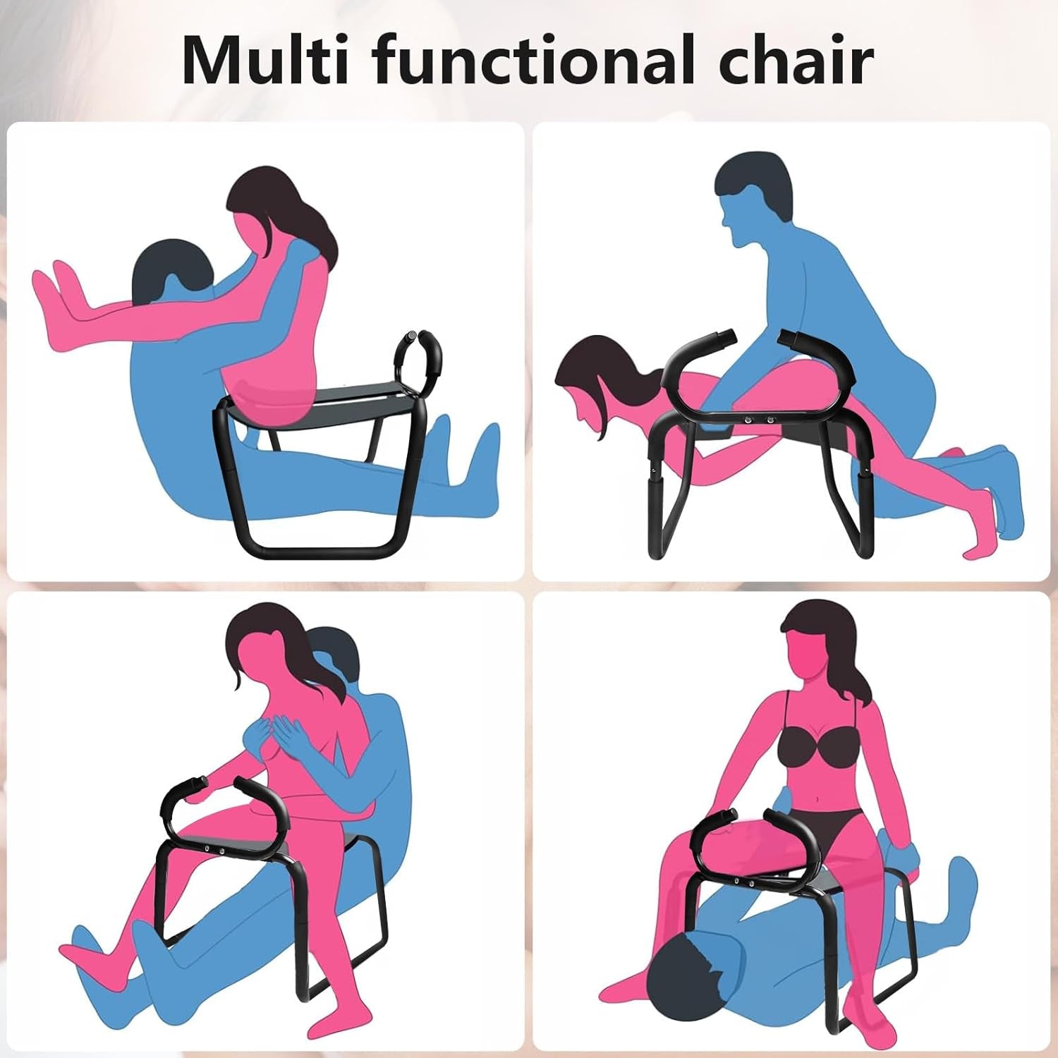Sex Chair Position Enhancer Chair for Bedroom Bounce Stool,Sex Furniture Stools for Love Life,Sex Swivel Chair Sex Toys with Handles for Men Women Couple