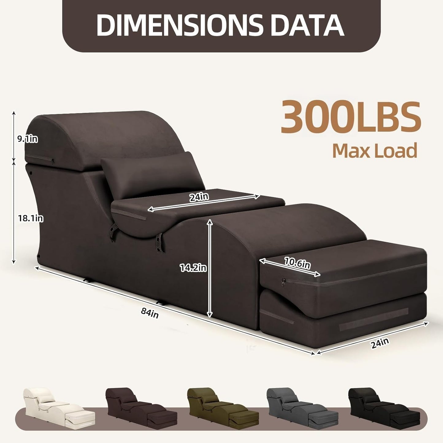 BourbonFold Sensual 2-in-1 Sex Chaise Lounge