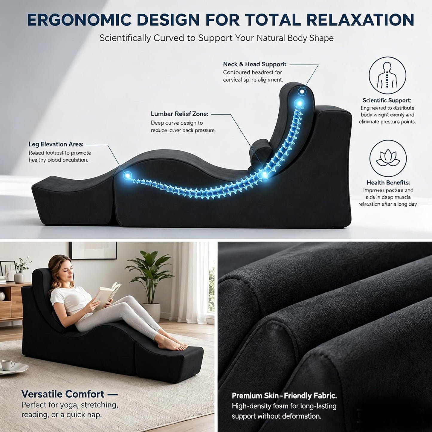 NocturneCurve Ergonomic Convertible Tantra & Sex Chaise