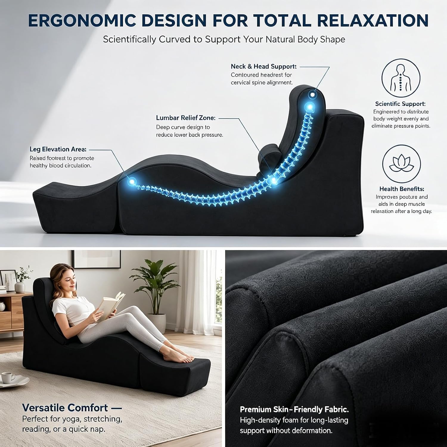 NocturneCurve Ergonomic Convertible Tantra & Sex Chaise