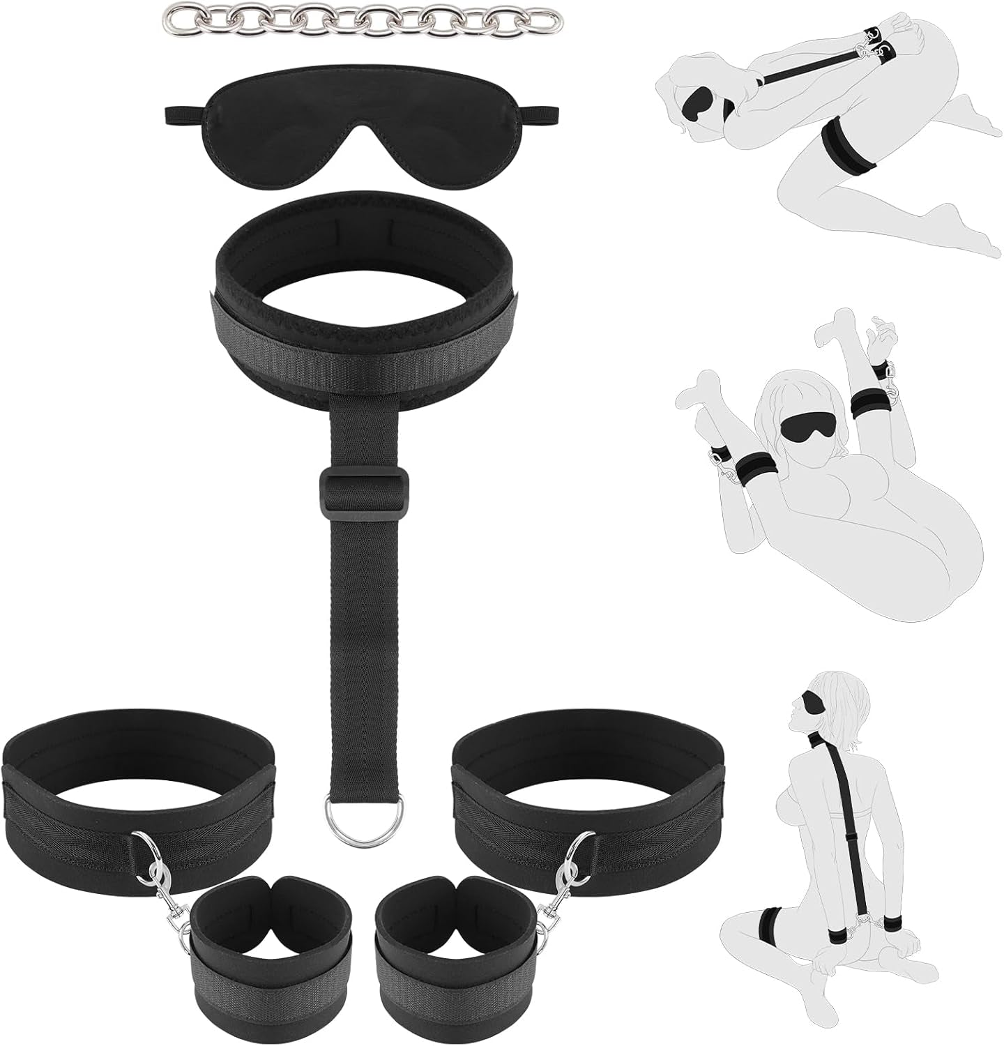 TetherSix Seductive BDSM Restraints Set